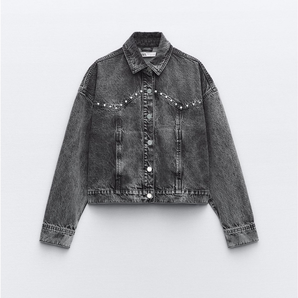 Zara studed denim jacket